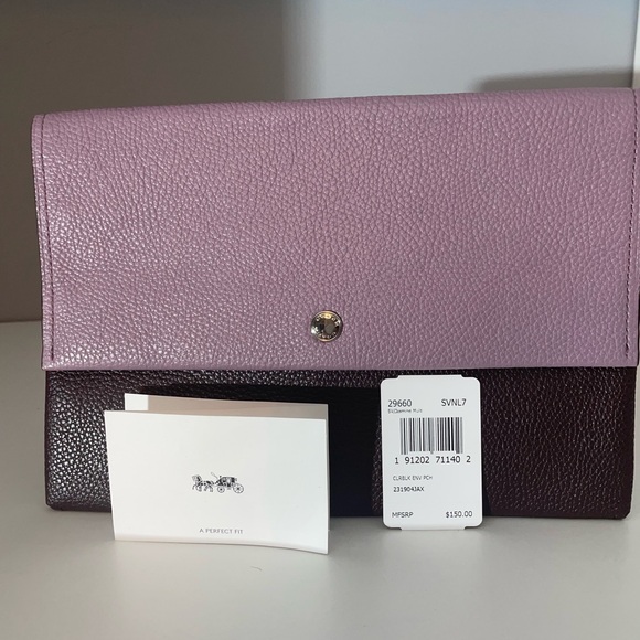 NWT Coach Envelope Clutch Bag - Picture 5 of 9